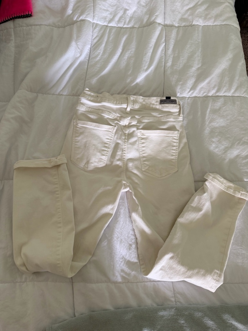 Cream citizens of humanity high rise cigarette ankle